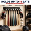 BIHOMIFI Baseball Bat Wall Mount Rack & Baseball Ring Set,