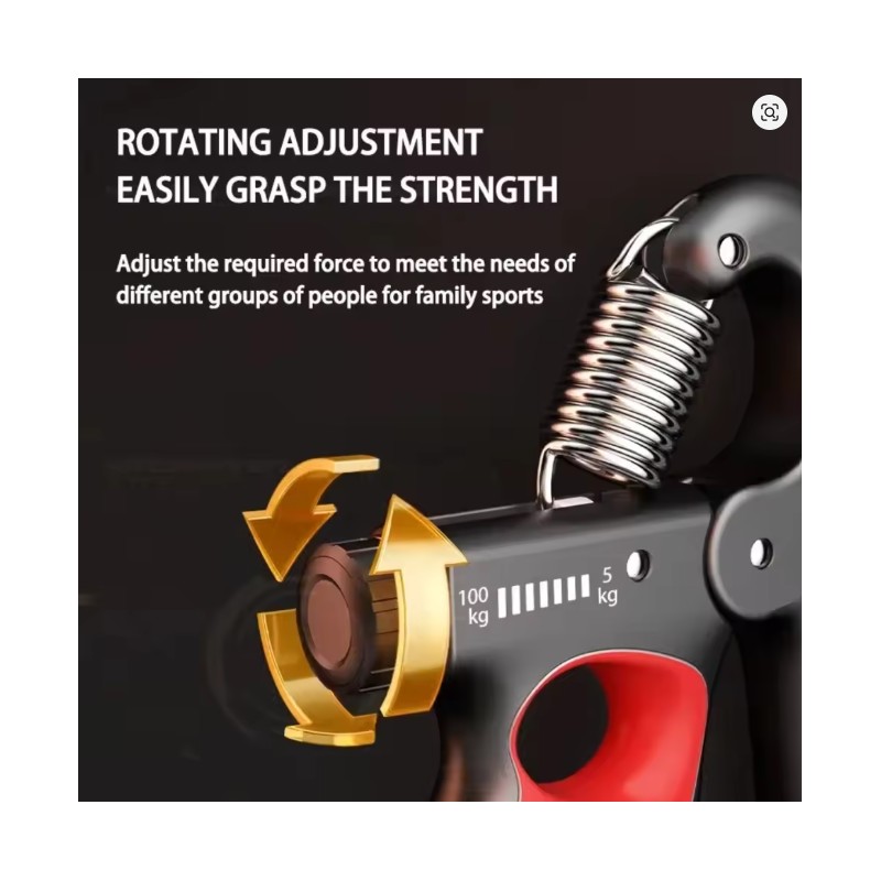 Adjustable Hand Grip Strengthener for Forearm Training – Compact Grip
