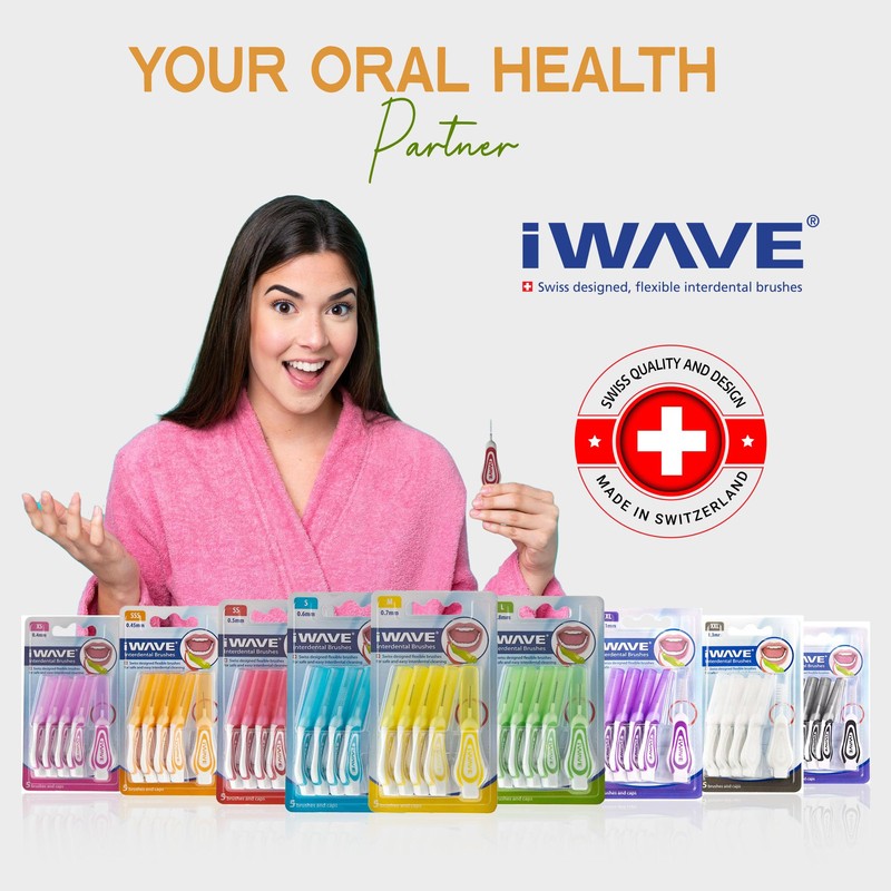 iWave Interdental Brushes Fine Size 1.1 mm Purple Pack of