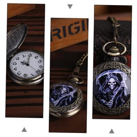 BESPORTBLE Vintage Bronze Pocket Watch with Chain Retro Movement for Men and Women Compact Durable Material