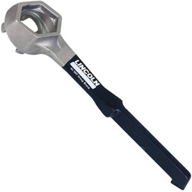 Lincoln 5841 Drum Plug Bung Wrench for 15, 20, 30 and 55 Gallon Barrels, 2" Bungs, 3/4" Vent Plugs, Plastic/Steel Drums, Non-sparking, Non-corrosive Aluminum Construction, Textured Grip