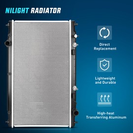 Nilight Radiator for Infiniti Q50 V6 3.5L 3.7L 2014 2015 2016 2017 2018, Engine Coolant Radiator Assembly with Transmission Oil Cooler replace# 214104GA5A, 214604GB5A