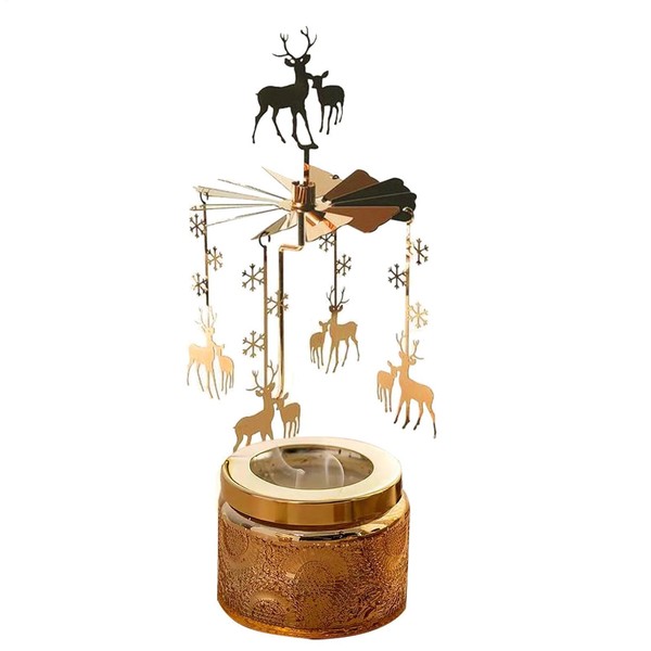 Rotary Candle Tray | Round Thermal Rotating Candlestick Aromatherapy Candle