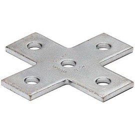 B-Line B132ZN Flat Cross Plate Steel, 5 9/16 Inch Hole Mounting,