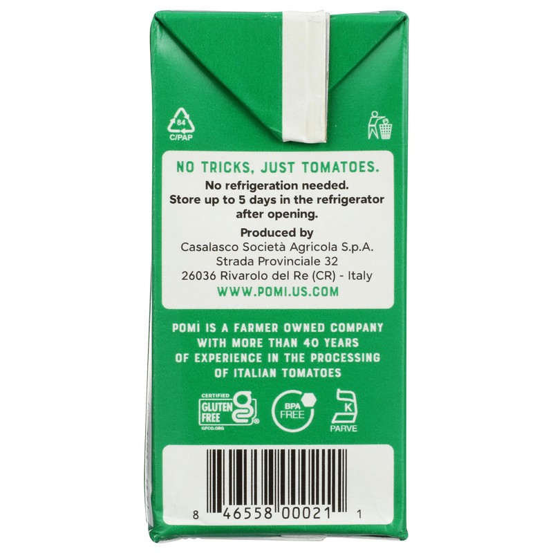 Pomi USDA Organic Strained Tomatoes, 26.46 Ounce