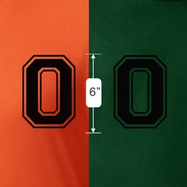 6" White & Black Shades Iron on Numbers for Clothing,Jersey Numbers,Large Iron on Numbers for Jersey Heat Transfer Numbers for Sports Uniform Basketball Football T-Shirt (Style C) (Black_0)