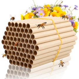 WARMFARM 200-Pack 4-Inch Cardboard Tubes for Mason Bee Nesting, Kraft Paper Tubes for Bee House & Bee Hotel, 5/16-Inch Paper Towel Tubes, (200)