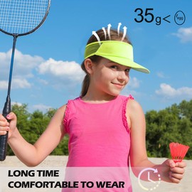 Sukeen - Sombrero deportivo ligero UPF50+ con visera para niños y niñas, Amarillo, Talla única