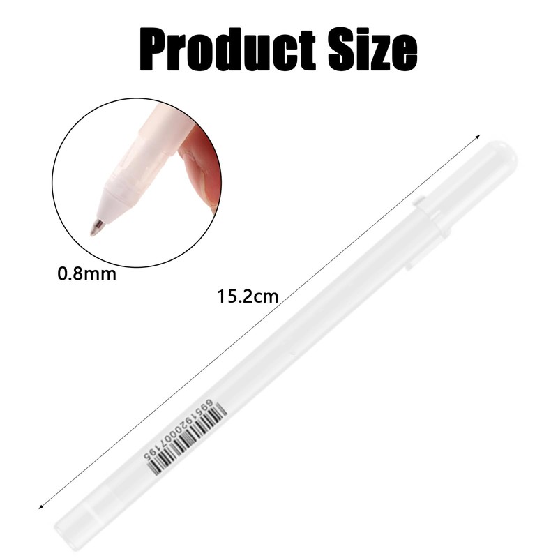 lafomukea 8 Pcs Gel Pen Gold Silver White 0.8mm Fine