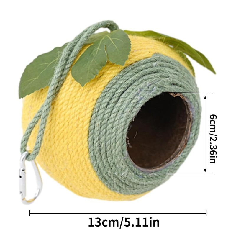 AIMALL Coconut Shell Bird Nest with Colourful Braided Rope and