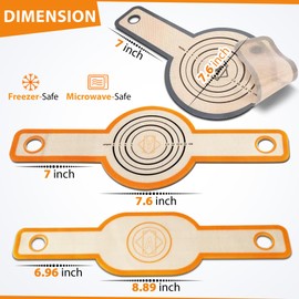 Generic Aahil’s Silicone Bread Sling for Dutch Oven Liners, Non Stick 2 PCS, Easy Clean Reusable Silicone Bread Baking Mat with Long Handles (Pack 2 Orange), Large