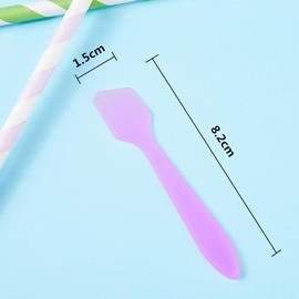 Wopanxye 100 Pack Cosmetic Spatulas, Small Plastic Spoon for DIY Facial Mask Stick, Face Cream, Crafts, Disposable Makeup Spatula, Multipurpose Mini Applicator for Mixing, Skincare, Sampling, Waxing