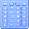 Blue Basic Standard Calculators Mini Digital Desktop Calculator, Solar Power