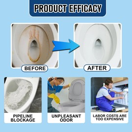 LSROUMEL Foam Toilet Cleaner, 2025 New Powerful Toilet Bowl Cleaner, Advanced Bathroom Cleaner for Home, Powerful Instant Bowl Cleaners for Toilets Squatting Pans (2PCS)