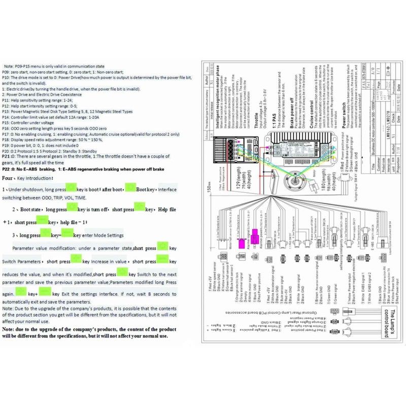 3 Mode Sine Wave Brushless Controller with LCD Display Kit