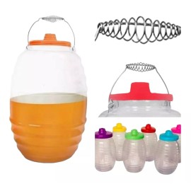 Plásticos genéricos Vitrolero De Plástico Con Tapa Y Asa, Capacidad De 20 Litros