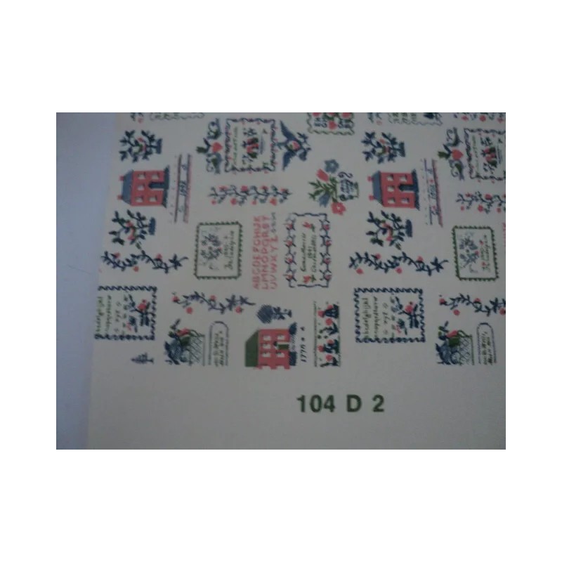 MINI Graphics DOLLHOUSE WALLPAPER- MINI SAMPLER- BLUE- 104D2