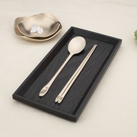 Sutami Bangjja Yugi Luxury Cutlery Set Home Turtle 3P + Gift Packaging / 수타미 방짜유기 고급 수저세트 홈 거북 3P+선물포장