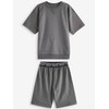 NEXT 3 Pack 100% Cotton Short Pyjamas, Sage Green