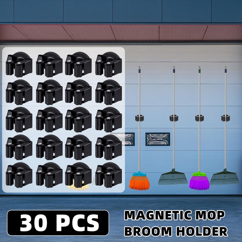 Vercraft 30 Pcs Magnetic Mop Broom Holder Movable Magnetic Broom