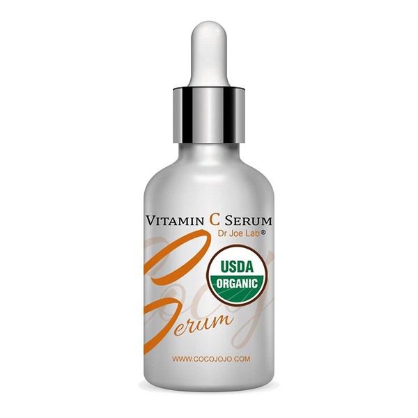 Dr Joe Lab Organic Vitamin C Serum for Multiple Usages/Purposes Organic for Face Skin Body Ultra Hydrating Skin Rejuvenating Instant Moisturizer and much more COCOJOJO 1 OZ - Shake Well Before Use!