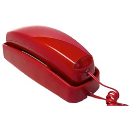 Med-Pat T4-R Full-Featured Trimline Telephone with Super Bright Ring Light Indicator - Clear Ear Sound w/Full Range Volume Control, Ideal for Hotel, Business & Landline Home Use- Red