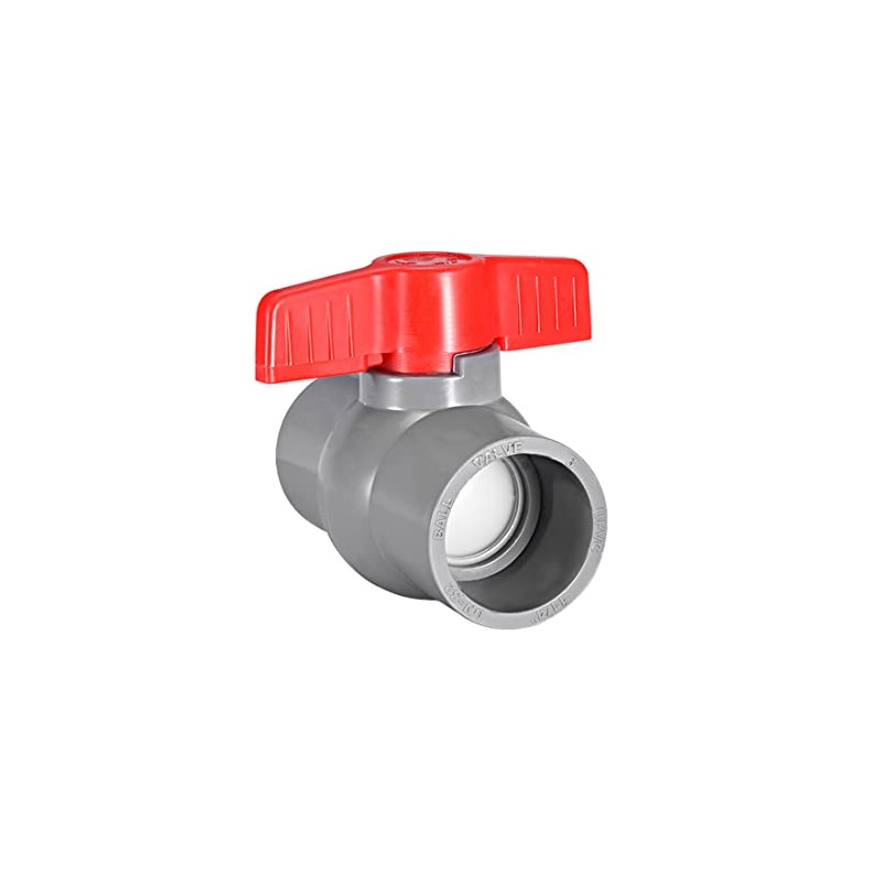 sourcing map 40mm PVC Ball Valve for Water Supply Pipe,