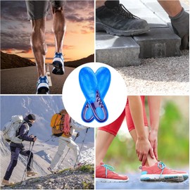 Plantillas de Gel para Hombres y Mujeres (2 Pares), Tamaños Ajustables 6-9, Absorción de Impactos, Soporte para el Arco, Plantillas Ortopédicas de Silicona para Fascitis Plantar, Deportes y Uso Diario
