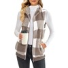 ReachMe Womens Fuzzy Fleece Vest Sleeveless Sherpa Jacket with Pockets