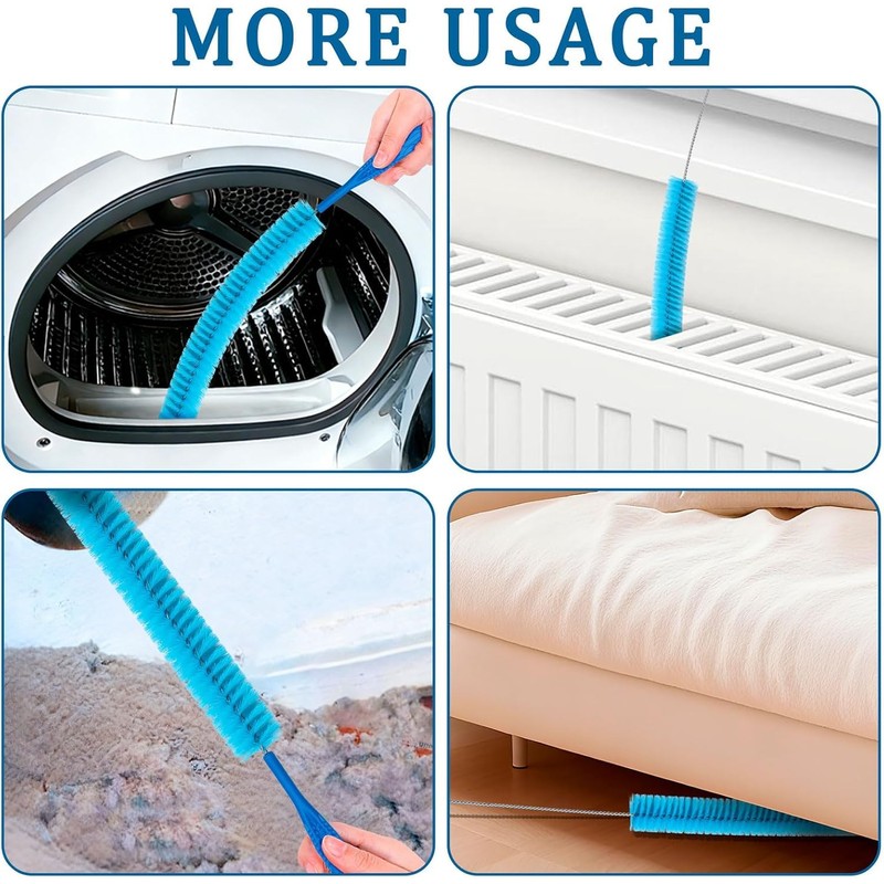 4 Pieces Dryer Vent Cleaner Kit with Dryer Vacuum Hose