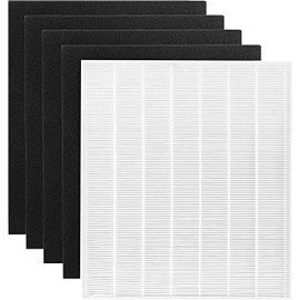SCREENTRONICS H13 True HEPA Filters Pack Compatible Replacement for Air Purifier Coway AP1512HH AP-1512HH-FP AP-1518R AP-1519P and Airmega 200M (1 x True HEPA + 4 x Carbon Pre Filters) #3304899