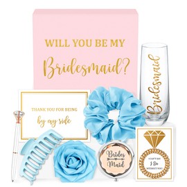 NOVITAR Bridesmaid Proposal gifts Box, Will You Be My Bridesmaid Gift Set, Bridesmaid Gifts for Wedding Day, Bachelorette Bridal Party Gifts for Bridesmaids