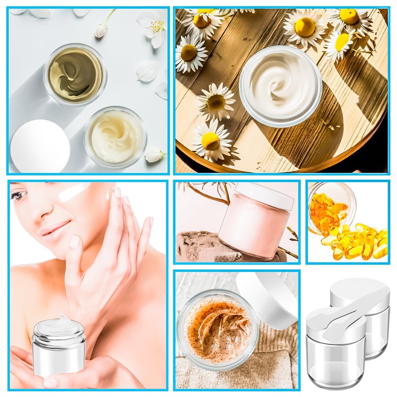 MotBach MotBach 3 Pack 4oz Glass Jars with Lids, 4ounce