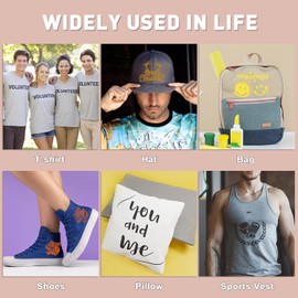 CAREGY Heat Transfer Vinyl HTV for DIY T-Shirts 12 Inches by 3 Feet Rolls (20 Pack)