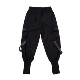 Niepce Inc Streetwear Men Techwear Pants with Straps (Black7, XX-Large)