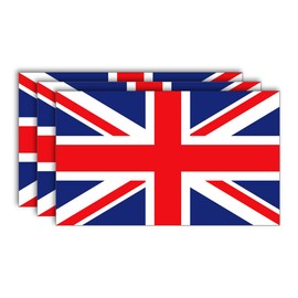British Flag Sticker (3 Pack) by DCM Solutions (10" W x 5" H)