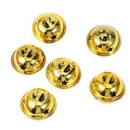 LIFKOME Bulk Christmas Bells 21pcs Gold Tin Jingle Bells 10m Ribbon DIY Decorations Wall Hangings Ornaments Craft