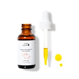 100% PURE Organic Rosehip Oil Moisturizer For Face, Body, Hair Hydrating Vitamins & Omega Fatty Acids Support Glowing, Plumped Up Youthful Skin - Natural Cold-Pressed Facial Radiance - Vegan - 1oz