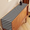 Nepnuser Black White Diamond Table Runner Tea Themed Party Decoration