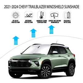 D-Lumina Windshield Sun Shade for 2021-2024 Chevy Trailblazer Accessories, Front Window Sunshade Sun Visor Protector Block UV Rays Heat, Foldable 2 Layers 210T Material