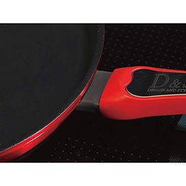 D&S PFOA Free Nonstick Egg Pan, Induction Safe Egg Pan, Double Layer Fluorine Coating, Thick Bottom Construction for Easy Cleaning, Notify You When to Put Your Food (Thermo Feel System) DSTE18-BKRE