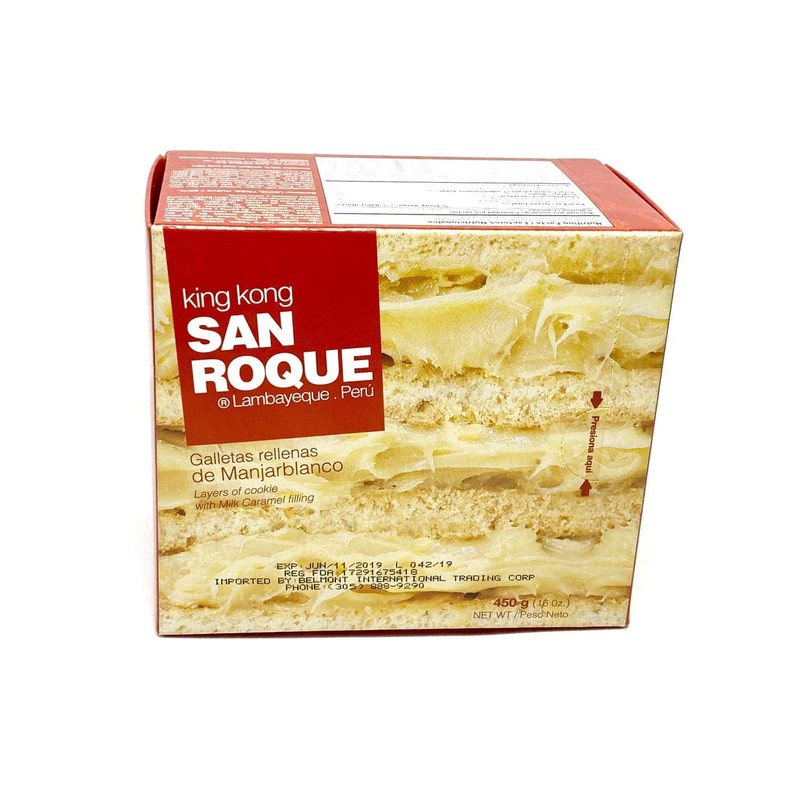 King Kong San Roque Relleno de Manjarblanco 450 g |1