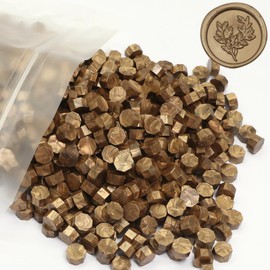 Antique Gold Wax Seal Beads 1450pcs (1.1lb), Andotopee Metallic Sealing Wax Beads for Wax Seal Stamp, Affordable Wax Pellets Refill Pack for Wax Seal Kit, Wedding Invitation, Envelope Seal, Crafts