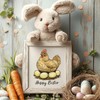 GLOBLELAND Easter Rabbit Clear Stamps for Card Making Easter Chicken