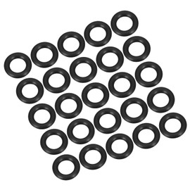 QUARKZMAN Nitrile Rubber O-Rings Rubber Seal 8 mm x 4 mm x 2 mm for Tap Plumbers Repair Seal Connection, Black Pack of 50