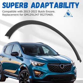 ECOTRIC Wheel Arch Molding Fender Flare Compatible with 2013-2022 Buick Encore Replacement for GM1291247 95275469 Wheel Arch Trim ABS Plastic Front Passenger Side