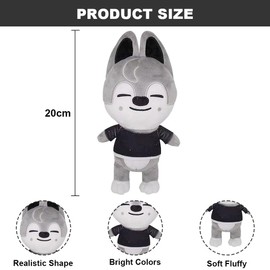 Zhlearda Stray Kids Plush Doll, Skzoo Plush Doll Toy, 20 cm Husky Soft Plushie, Cartoon Cute Skzoo Cuddly Toy, Kids Cuddly Toy, Kawaii Plush, Great Birthday Gifts for Children and Fans