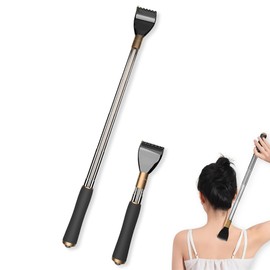 AT Product Grandson Hand Telescopic Corn Stable with 2 Axes Max Length 21.3 inches (54 cm) Back Stroller (Black, 8.3 - 21.3 inches (54 cm)