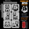 FINGERINSPIRE 6PCS West Highland White Terrier Stencils with Brush 15x15cm