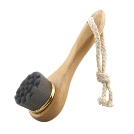 Baluue Facial Cleansing Brush Exfoliating Scrub Boar Bristle Deep Pore Cleaning Slick Brush Random Color